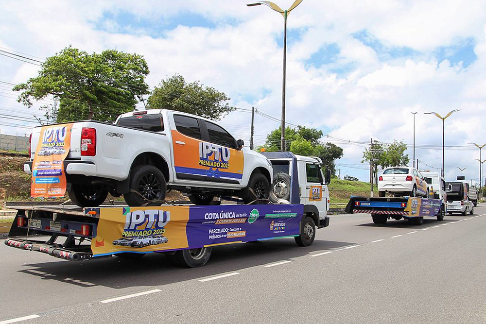 Carreata Da Prefeitura De Manaus Exibe Os Pr Mios Da Campanha Iptu