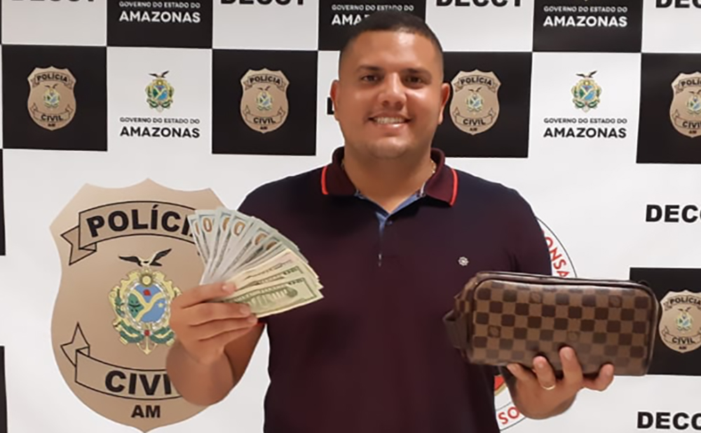 Turista recupera dinheiro perdido em Manaus Turista recupera dinheiro perdido em Manaus