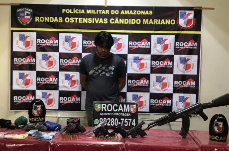 'Coreano', preso pela Rocam com fuzil e drogas, estava em liberdade desde 2018 'Coreano', preso pela Rocam com fuzil e drogas, estava em liberdade desde 2018