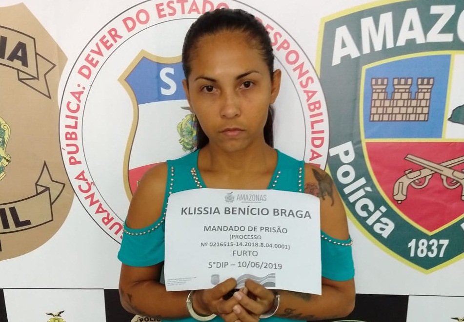 Condenada a mais de 3 anos por furto qualificado é presa pela PC Condenada a mais de 3 anos por furto qualificado é presa pela PC