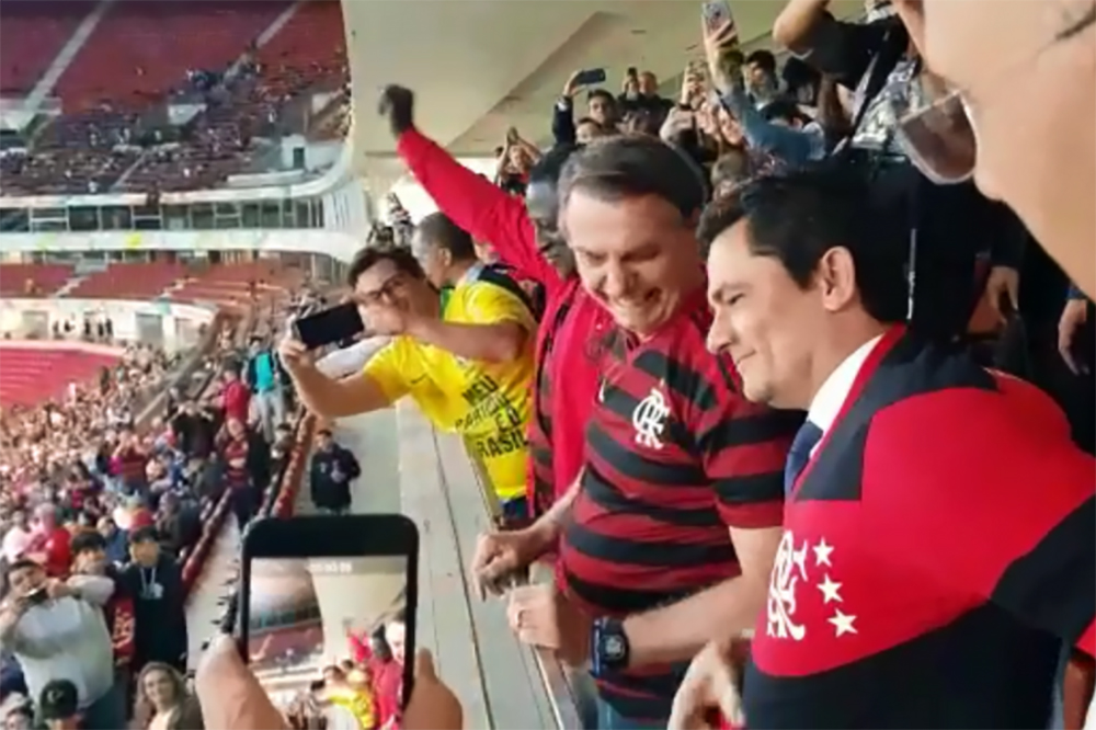 Bolsonaro e Moro no Flamengo