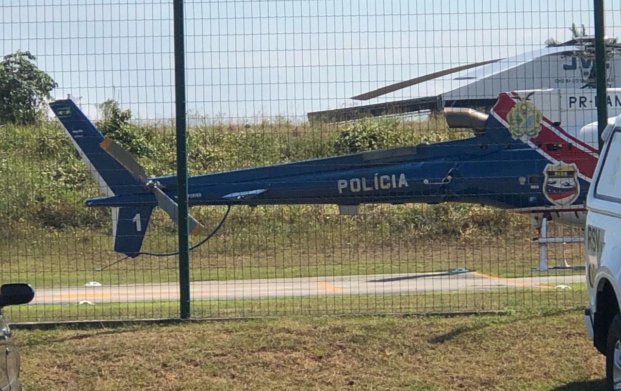 Helicóptero da SSP-AM faz pouso forçado no aeroclube Helicóptero da SSP-AM faz pouso forçado no aeroclube