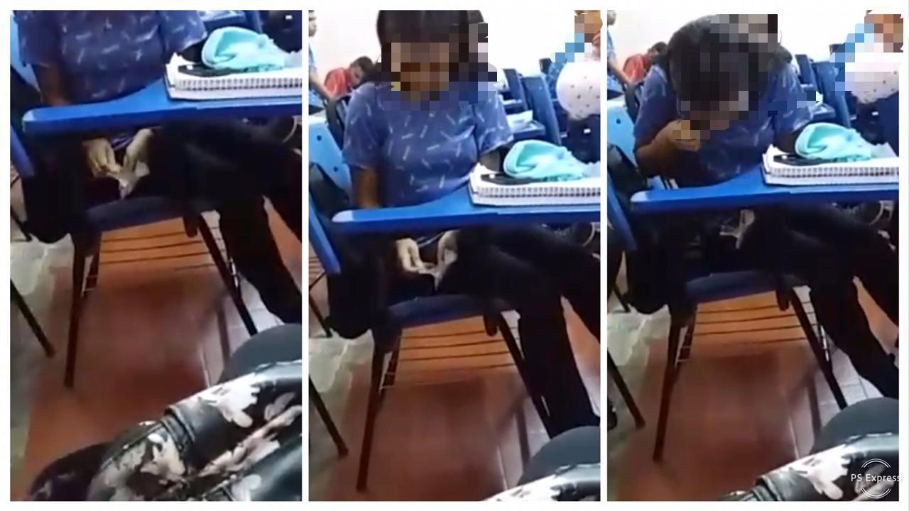 Aluna aparece em v&iacute;deo cheirando entorpecente dentro de sala de aula em Parintins