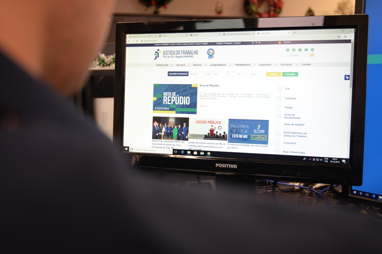 TRT11 lan&ccedil;a novo portal na internet