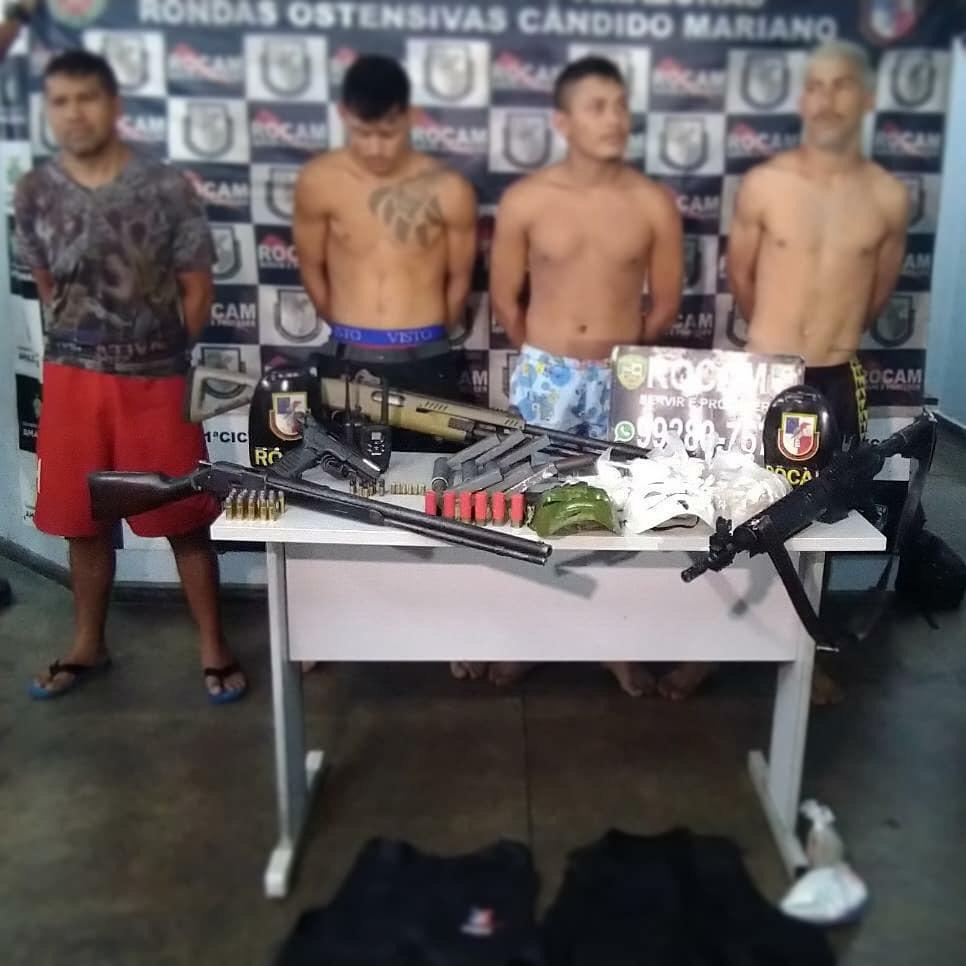 GROSSO CALIBRE Grupo ligado a fac&ccedil;&atilde;o &eacute; detido com armas e drogas pela Rocam
