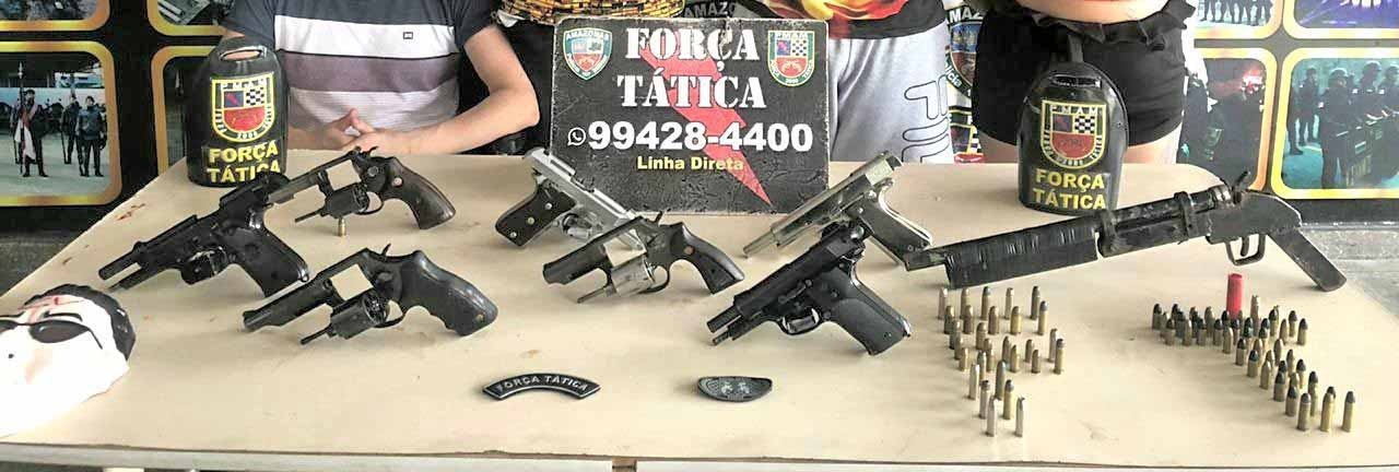 8 ARMAS Quarteto &eacute; preso no Terra Nova com pequeno arsenal