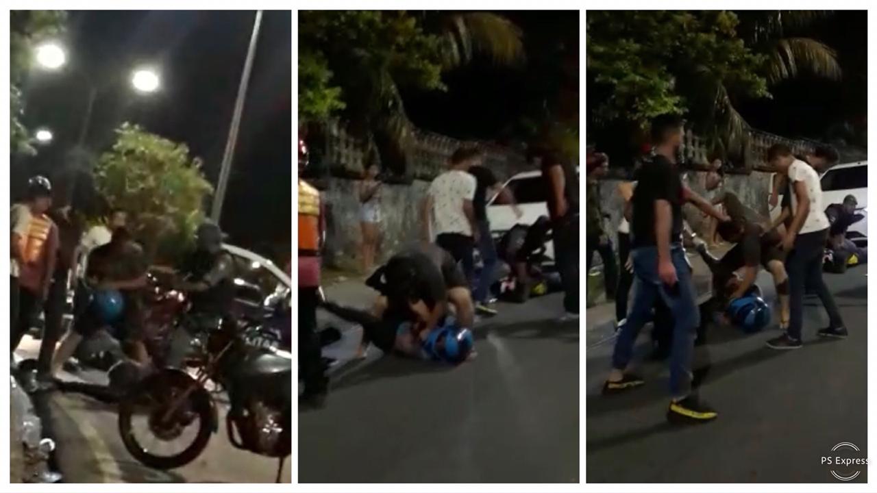 JUSTIÇA COM AS MÃOS Assaltantes são espancados por moradores após tentarem assaltar motorista de aplicativo JUSTIÇA COM AS MÃOS Assaltantes são espancados por moradores após tentarem assaltar motorista de aplicativo