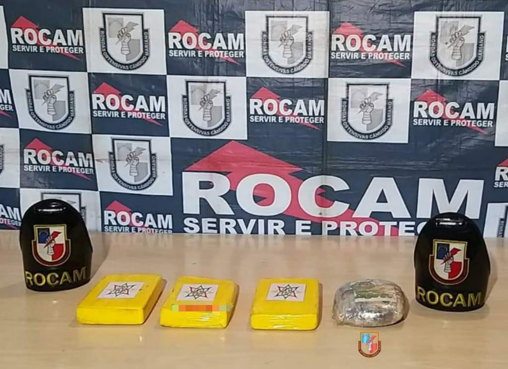 Homem é preso pela Rocam com 4kg de oxi e cocaína na Colônia Homem é preso pela Rocam com 4kg de oxi e cocaína na Colônia