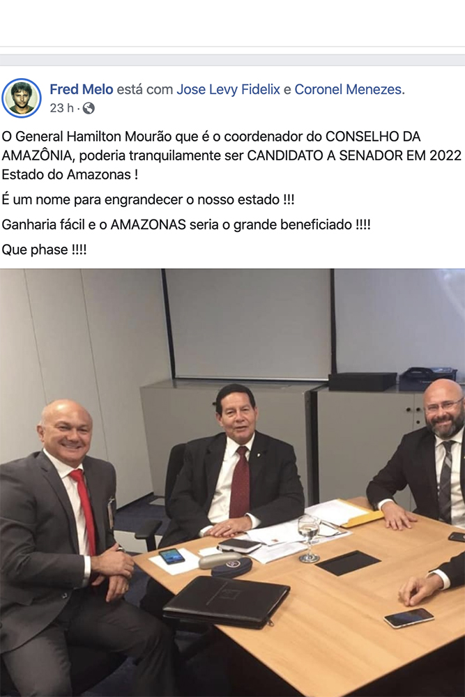 Mour&atilde;o candidato ao Senado