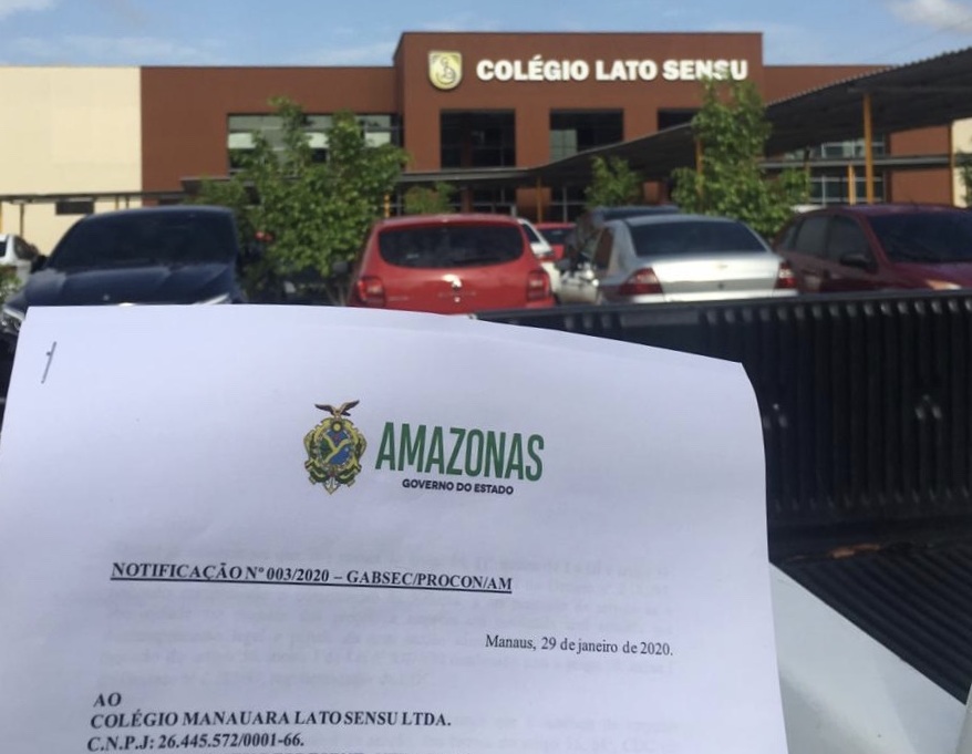 Procon-AM notifica Lato Sensu após denúncias de pais de alunos Procon-AM notifica Lato Sensu após denúncias de pais de alunos