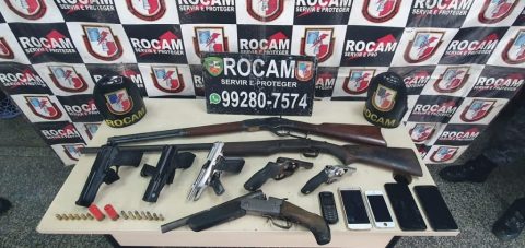 Rocam apreende arsenal com bonde de facção no Tarumã