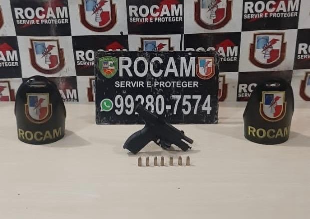 Rocam apreende pistola de fabricação turca na zona Norte Rocam apreende pistola de fabricação turca na zona Norte