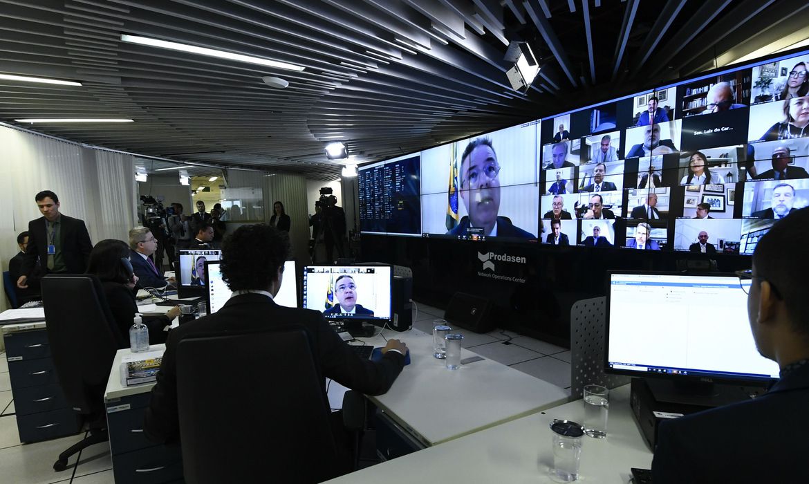 Em sessão virtual inédita, Senado aprova decreto de calamidade pública Em sessão virtual inédita, Senado aprova decreto de calamidade pública