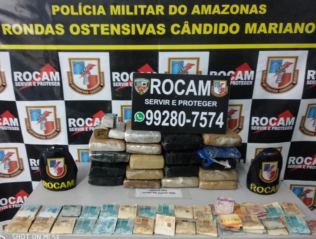 Rocam apreende 25kg de maconha no Distrito Industrial; um homem foi detido Rocam apreende 25kg de maconha no Distrito Industrial; um homem foi detido