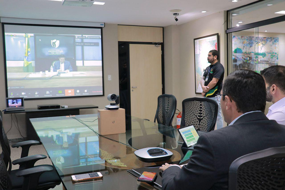 Governador Wilson Lima em videoconferência com Mourão Governador Wilson Lima em videoconferência com Mourão