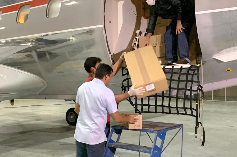 Wilson Lima recebe respiradores Wilson Lima recebe respiradores