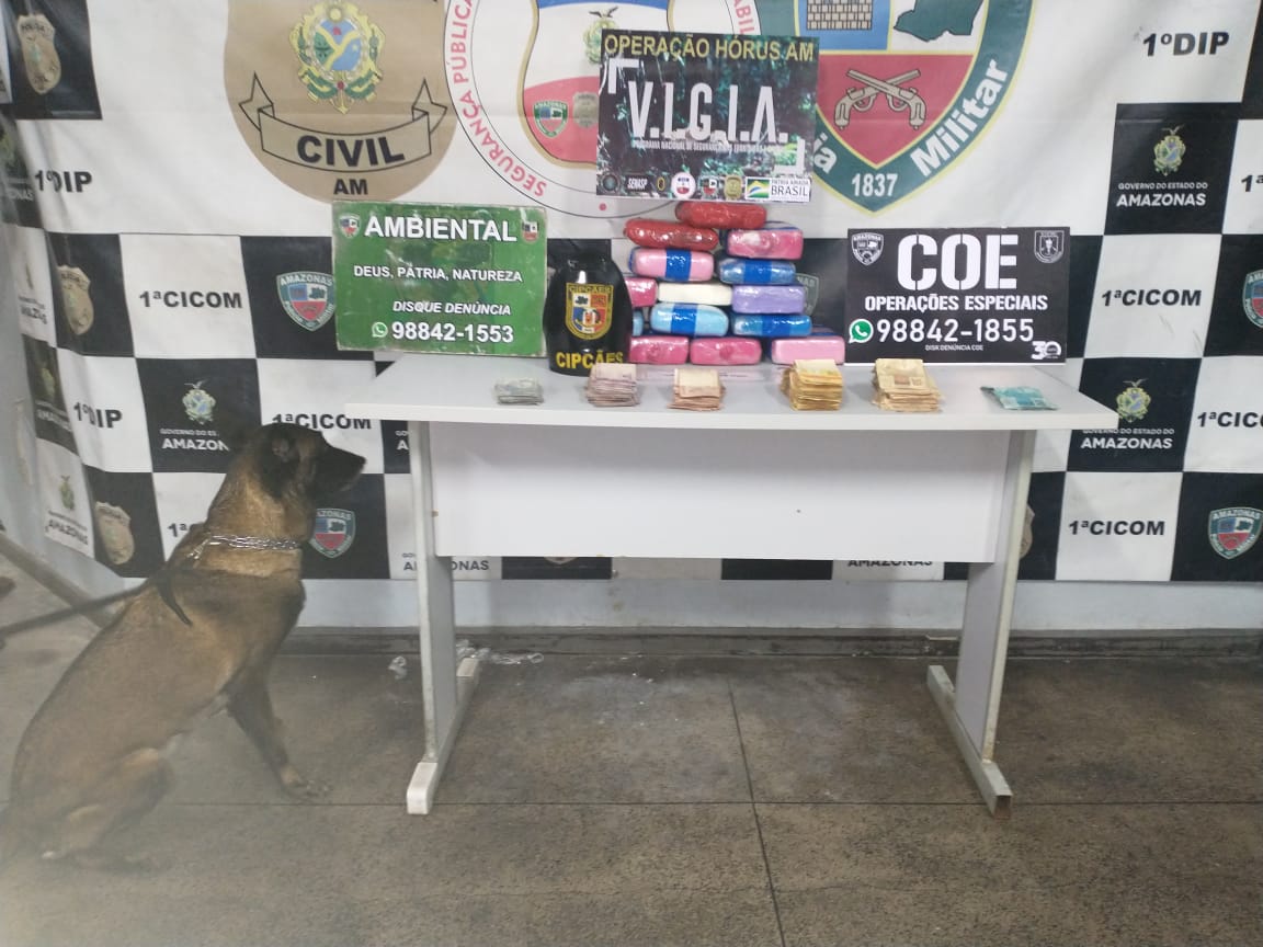 Dupla &eacute; detida com 16kg e mais de 14 mil no Centro