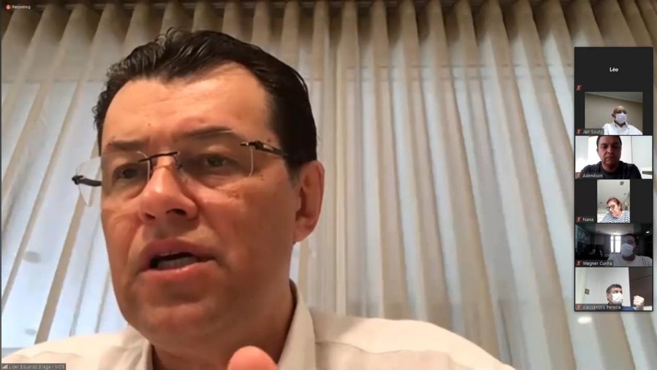 Em live inédita, Eduardo Braga e prefeitos do AM debatem ações e retomada de investimentos Em live inédita, Eduardo Braga e prefeitos do AM debatem ações e retomada de investimentos