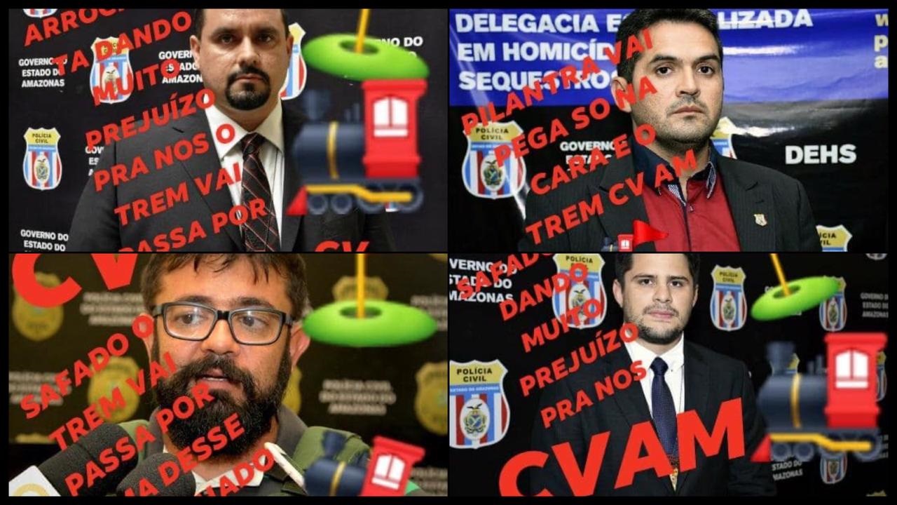 Delegados da PC e PMs da Rocam são ameaçados em 'salve' de facção Delegados da PC e PMs da Rocam são ameaçados em 'salve' de facção