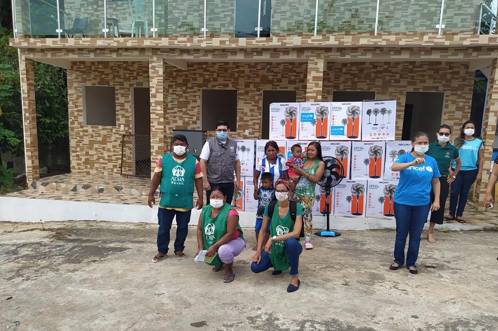 Espaços de acolhimento aos indígenas warao recebem doação de ventiladores do Unicef Espaços de acolhimento aos indígenas warao recebem doação de ventiladores do Unicef