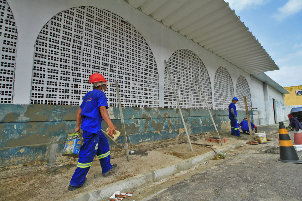 Obra resgata histórico mercado Walter Rayol na Cachoeirinha Obra resgata histórico mercado Walter Rayol na Cachoeirinha