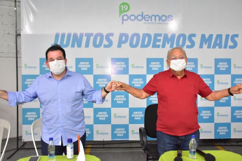 Em convenção isolada e regras rígidas contra Covid, Amazonino e Wilker formam chapa 'puro-sangue' Em convenção isolada e regras rígidas contra Covid, Amazonino e Wilker formam chapa 'sangue-puro'