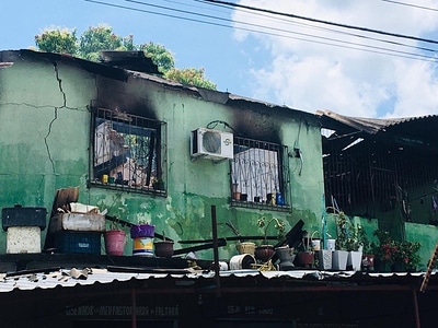 Resid&ecirc;ncia que funcionava como restaurante pega fogo no Tancredo Neves