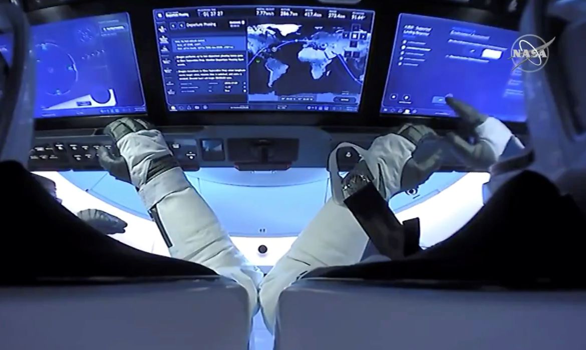 Parceria levará astronautas à estação espacial no próximo sábado Parceria levará astronautas à estação espacial no próximo sábado