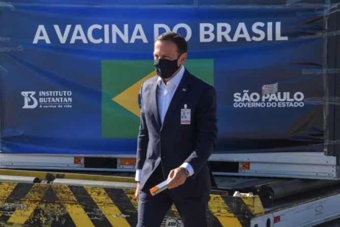 Doria anuncia chegada de mais 1,6 milh&atilde;o de doses da Coronavac