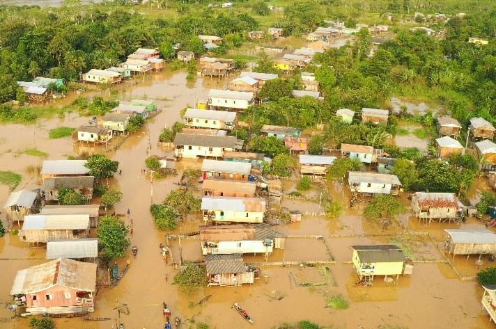 Em Boca do Acre, MP acompanha enchente que j&aacute; atingiu 1,8 mil fam&iacute;lias