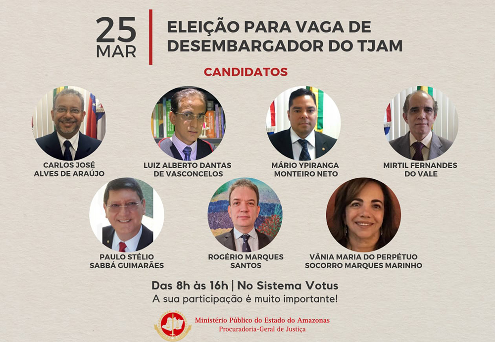 Veja a lista do MPAM para escolha de novo desembargador Veja a lista do MPAM para escolha de novo desembargador