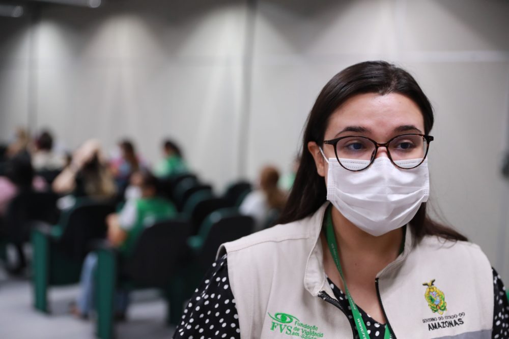 Servidores da FVS-AM são treinados para atuação nos postos de vacinação no mutirão Servidores da FVS-AM são treinados para atuação nos postos de vacinação no mutirão