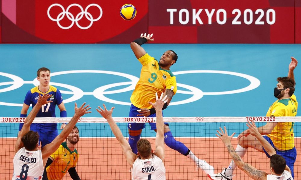 Olimpíada: Brasil bate EUA e se recupera no vôlei masculino Olimpíada: Brasil bate EUA e se recupera no vôlei masculino