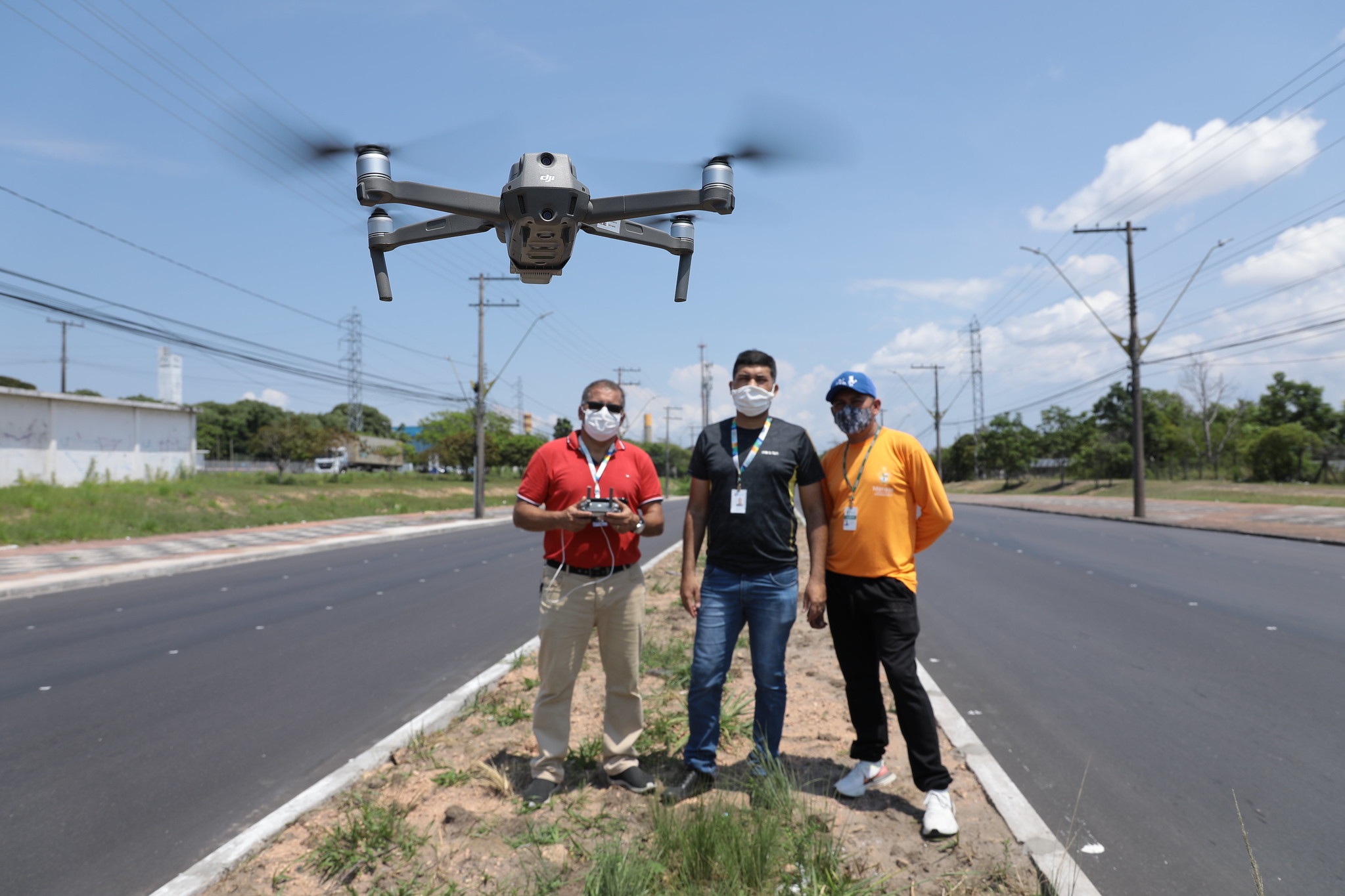 Drone faz voo no Distrito para produzir imagens, mapas e topografias de projetos urbanos para a Prefeitura