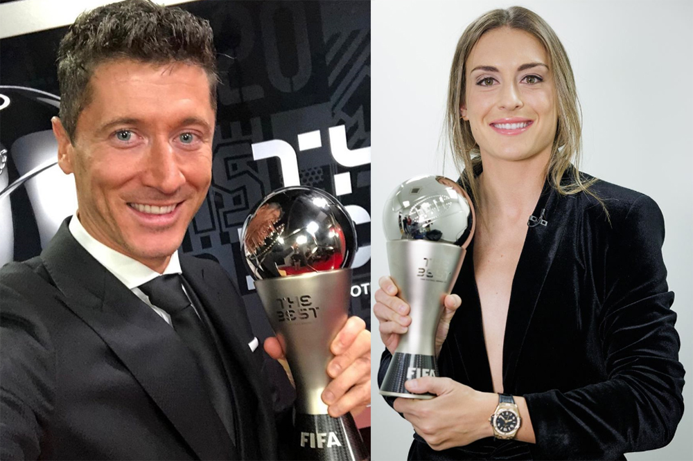 Lewandowski e Alexia Putellas são eleitos melhores jogadores do
