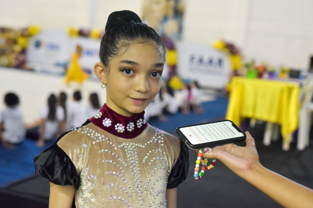 Ginástica rítmica do Brasil tem jornada dourada no Pan de Santiago