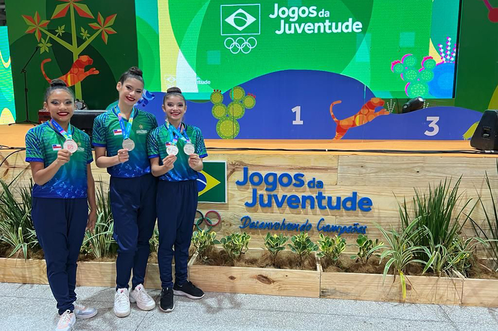 Ginástica rítmica do Brasil tem jornada dourada no Pan de Santiago