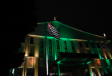Palácio dos Bandeirantes, sede do Governo de São Paulo iluminada em verde e amarelo. Foto: Divulgação