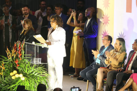 Margareth Queiroz em Cerimônia de posse como ministra da Cultura, Margareth Menezes.
