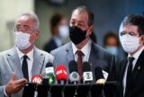 Renan Calheiros (MDB), Omar Aziz (PSD) e Randolph Rodrigues (REDE)