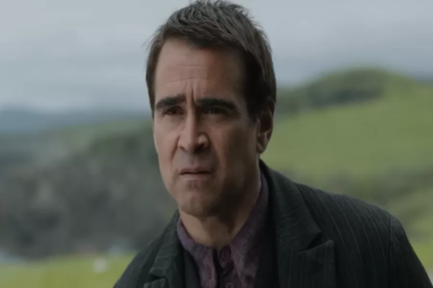 Colin Farrell em cena de "Os Banshes"