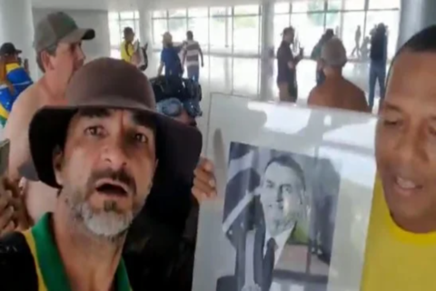 Foto postada por um dos manifestantes na invasão ao Planalto