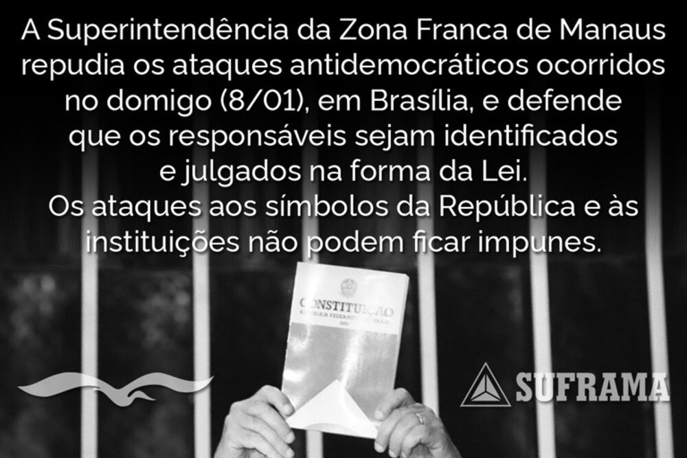 Nota de rep&uacute;dio Suframa