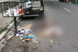Corpo esquartejado perto de lixo