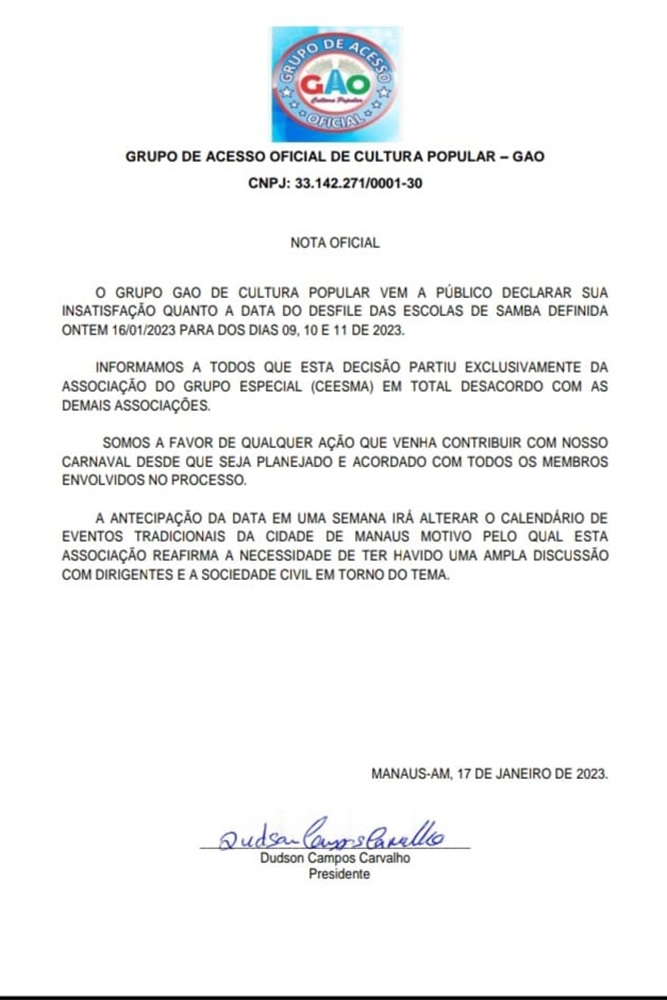 Polêmica: nova data do Carnaval Polêmica: nova data do Carnaval