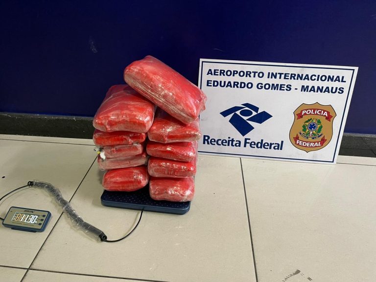 Mulher é presa ao tentar embarcar com 11 quilos de drogas no aeroporto de Manaus