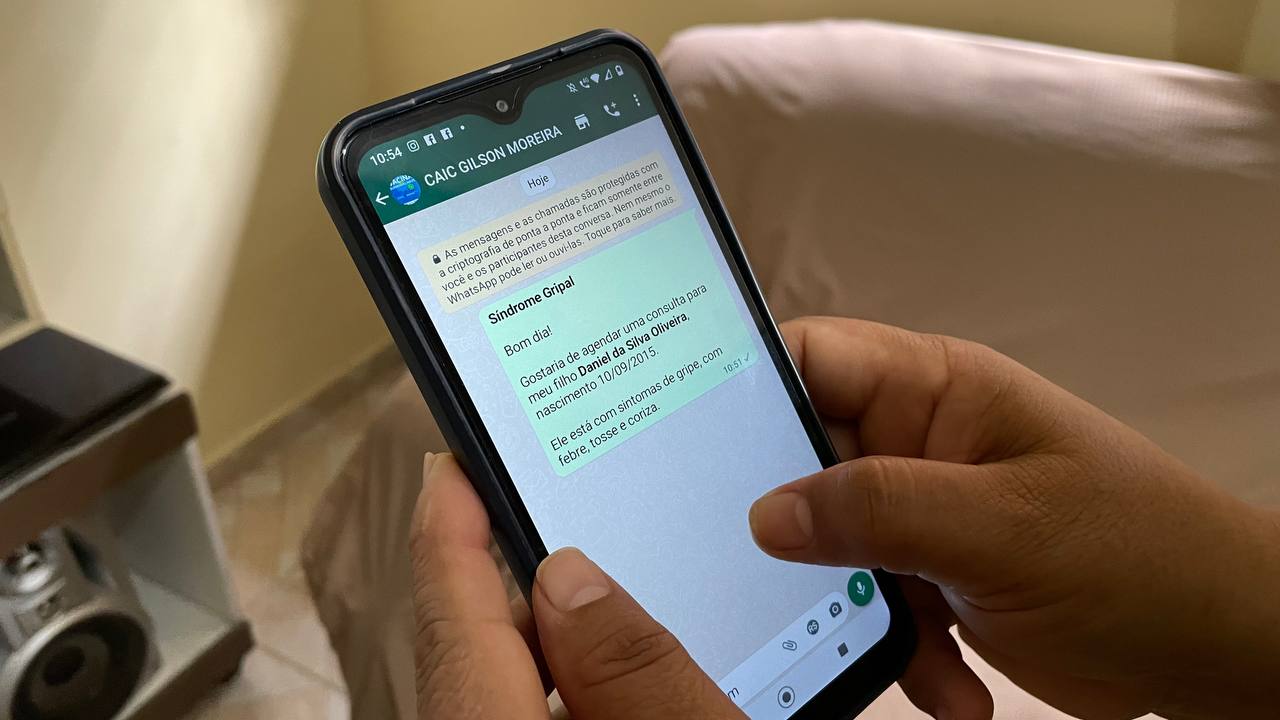 Caics realizam agendamento via WhatsApp para casos de síndromes gripais