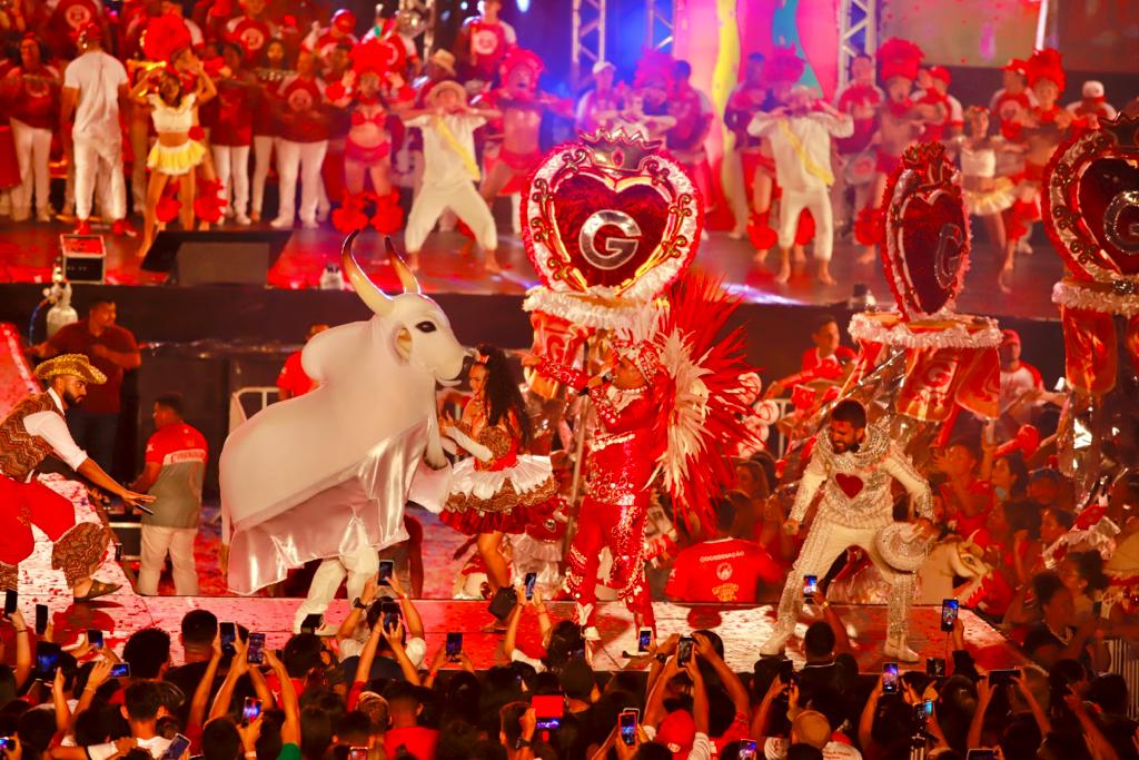 Com show folclórico e tribal, Garantido encerra o lançamento do Festival de Parintins 2023