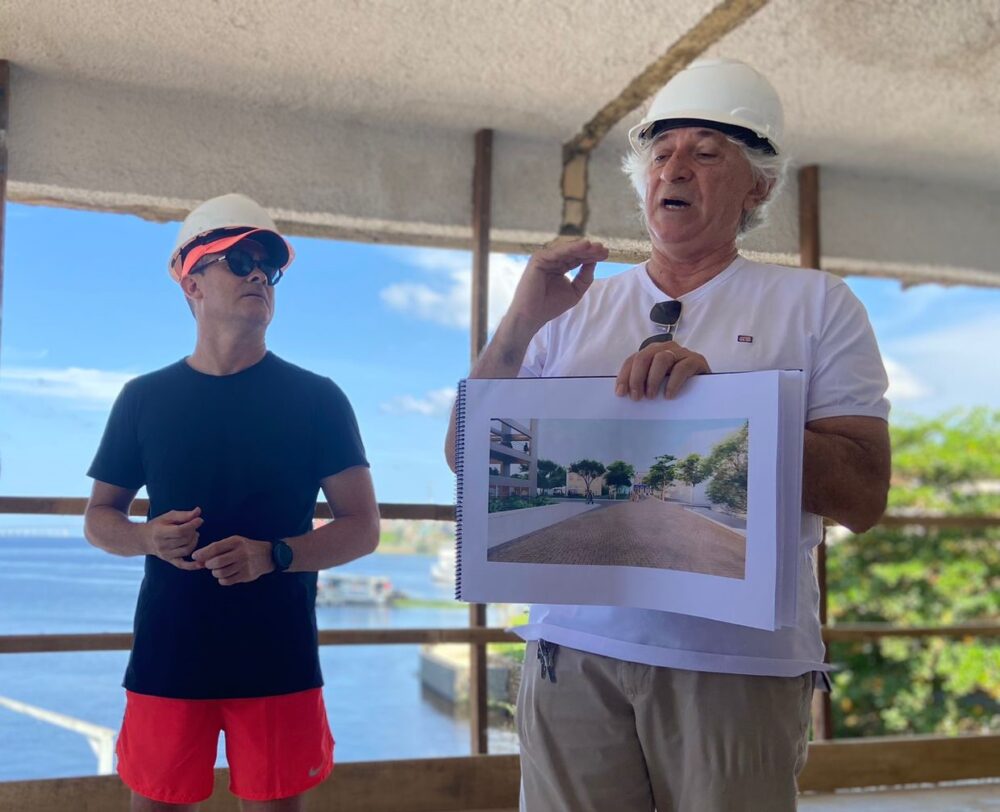 Obras do mirante L&uacute;cia Almeida e Local Casa de Praia avan&ccedil;am e recebem  vistoria t&eacute;cnica neste domingo - Portal do Marcos Santos