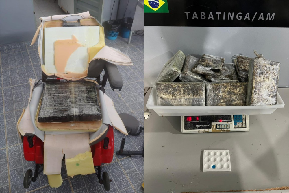 PF prende colombiano com droga escondida em cadeira de rodas em Tabatinga